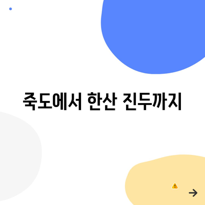 죽도에서 한산 진두까지