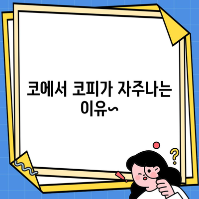 코에서 코피가 자주나는 이유~