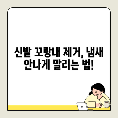 신발 꼬랑내 제거, 냄새 안나게 말리는 법!