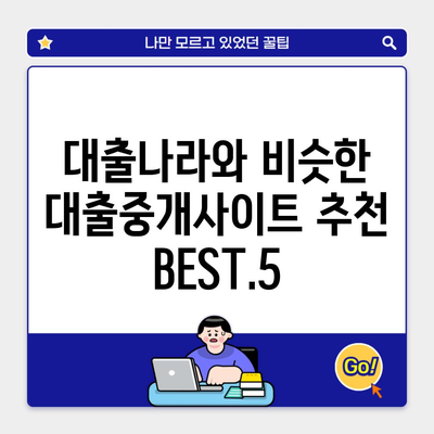 대출나라와 비슷한 대출중개사이트 추천 BEST.5