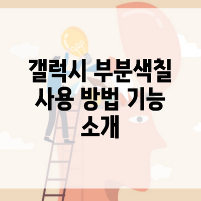 갤럭시 부분색칠 사용 방법 기능 소개