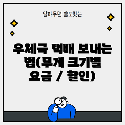 우체국 택배 보내는 법(무게 크기별 요금 / 할인)