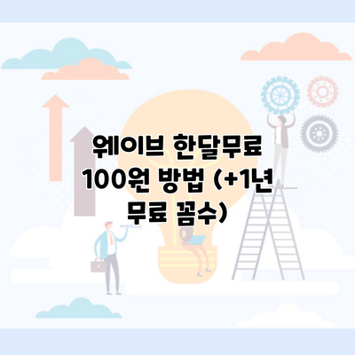 웨이브 한달무료 100원 방법 (+1년 무료 꼼수)