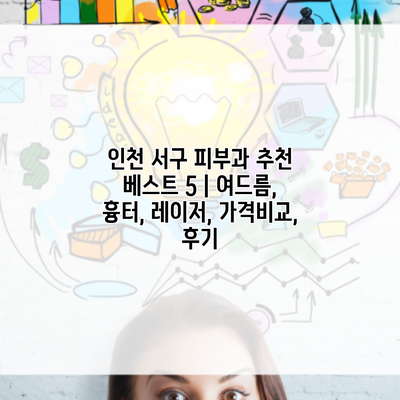 인천 서구 피부과 추천 베스트 5 | 여드름, 흉터, 레이저, 가격비교, 후기