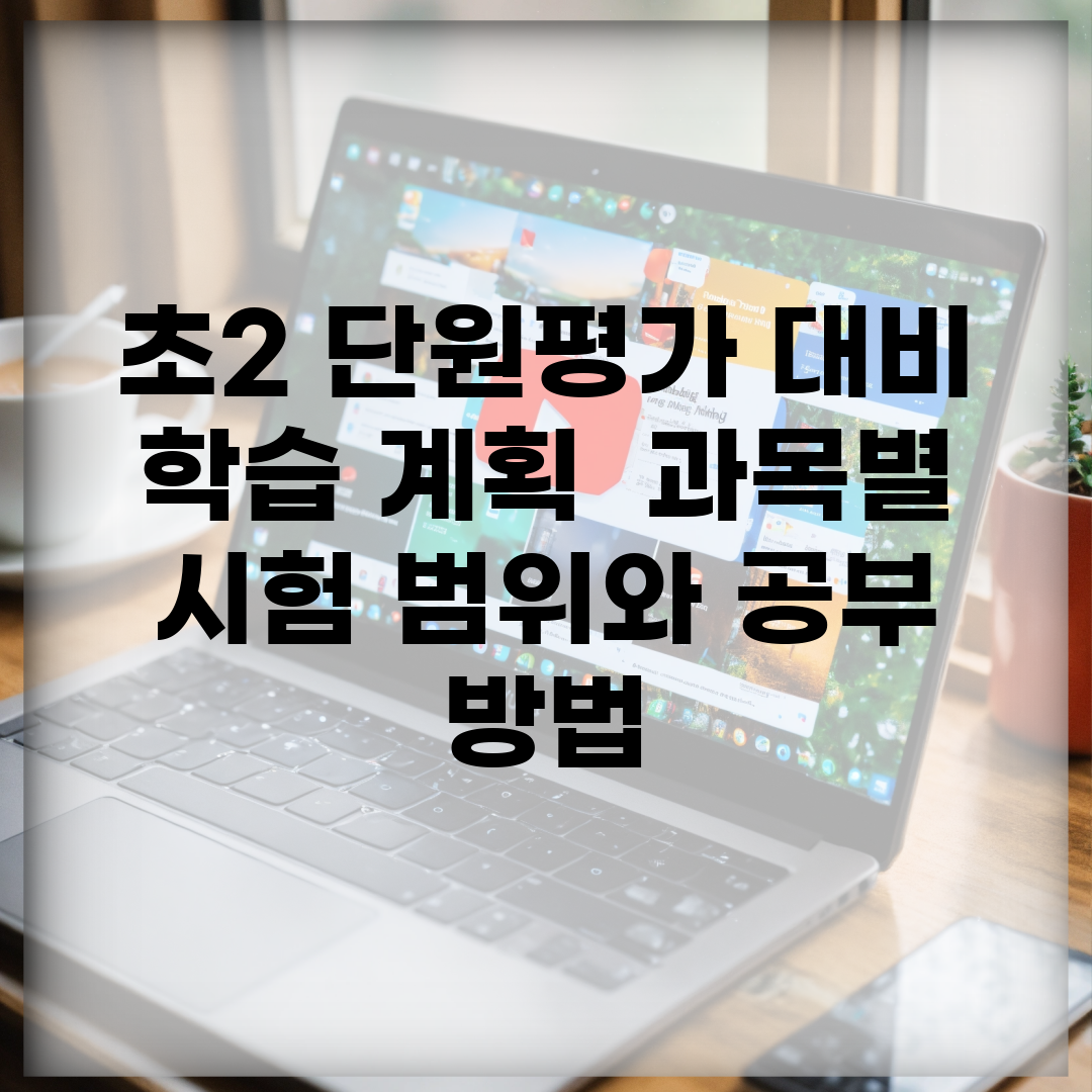 초2 단원평가 대비 학습 계획 | 과목별 시험 범위와 공부 방법