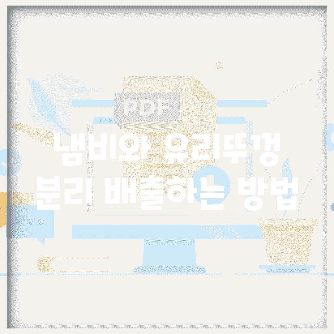 냄비와 유리뚜껑 분리 배출하는 방법