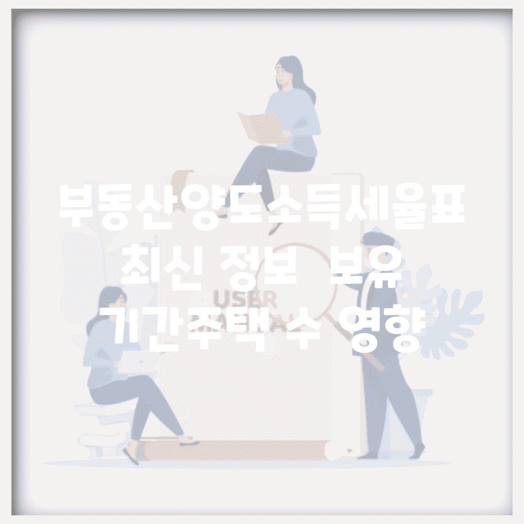 부동산양도소득세율표 최신 정보 | 보유 기간/주택 수 영향