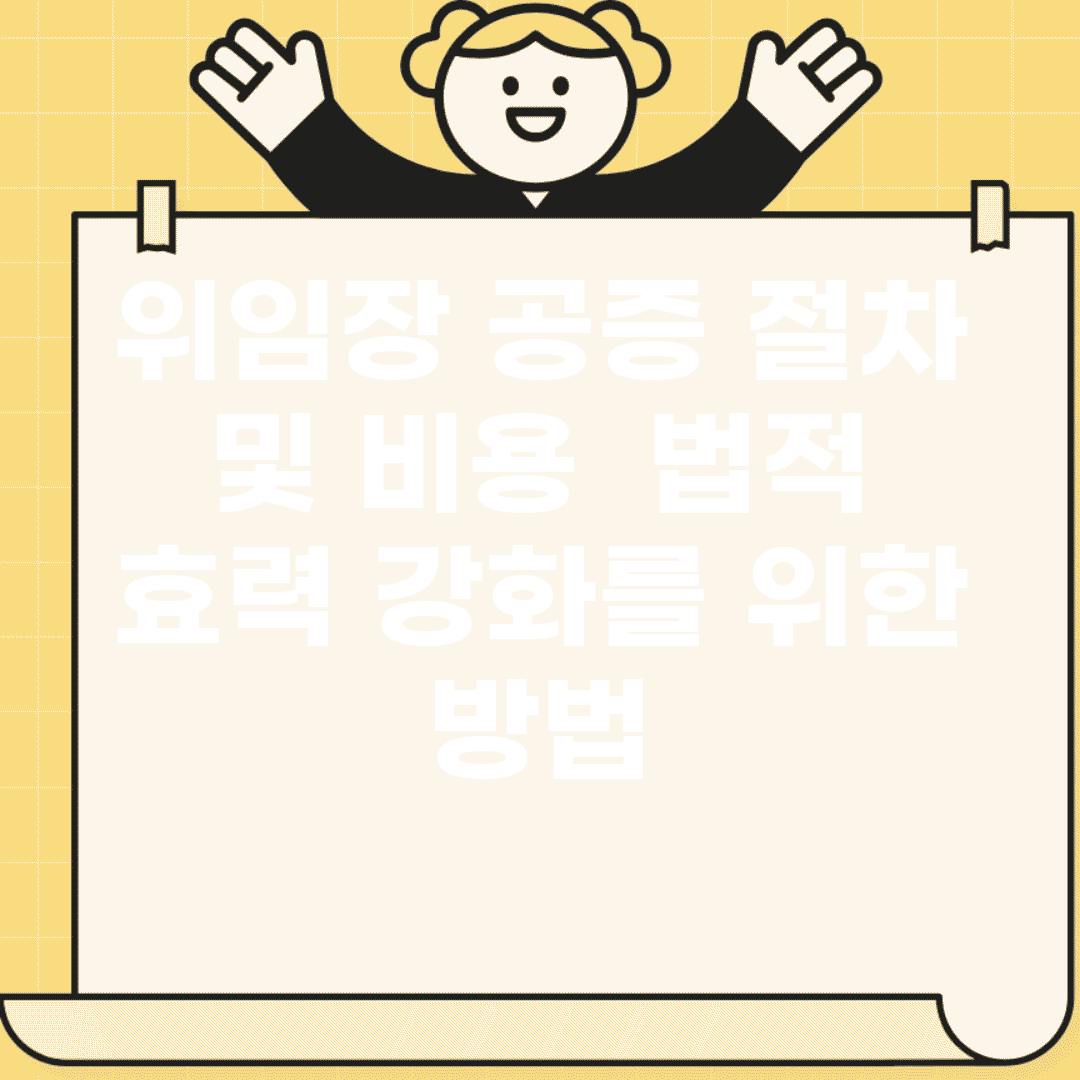 위임장 공증 절차 및 비용 | 법적 효력 강화를 위한 방법