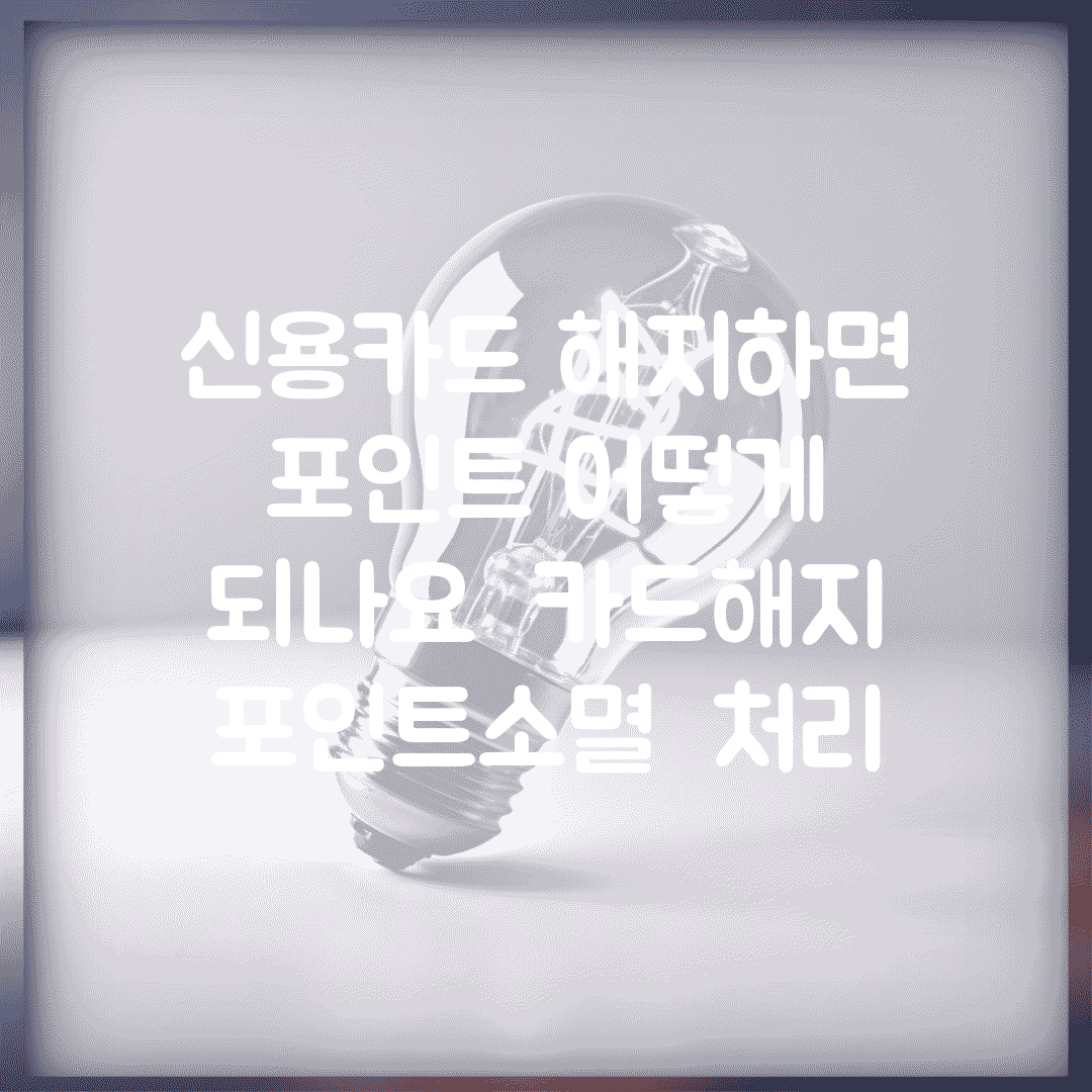신용카드 해지하면 포인트 어떻게 되나요 | 카드해지 | 포인트소멸 | 처리