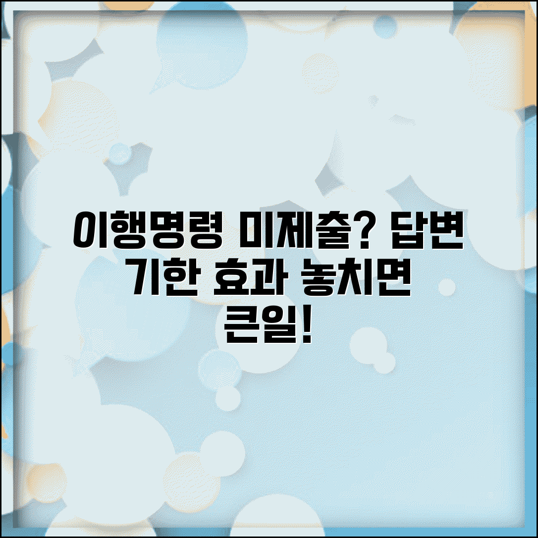 이행명령 답변서 미제출시 | 이행명령 답변서 제출기한 및 효과
