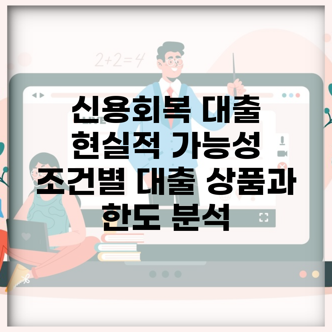 신용회복 대출 현실적 가능성 | 조건별 대출 상품과 한도 분석