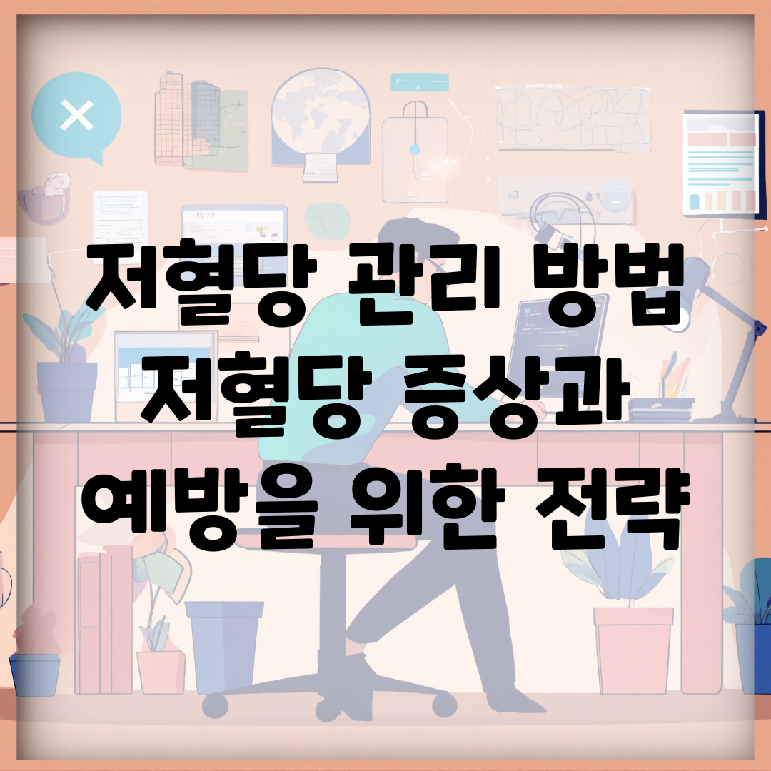 저혈당 관리 방법 | 저혈당 증상과 예방을 위한 전략