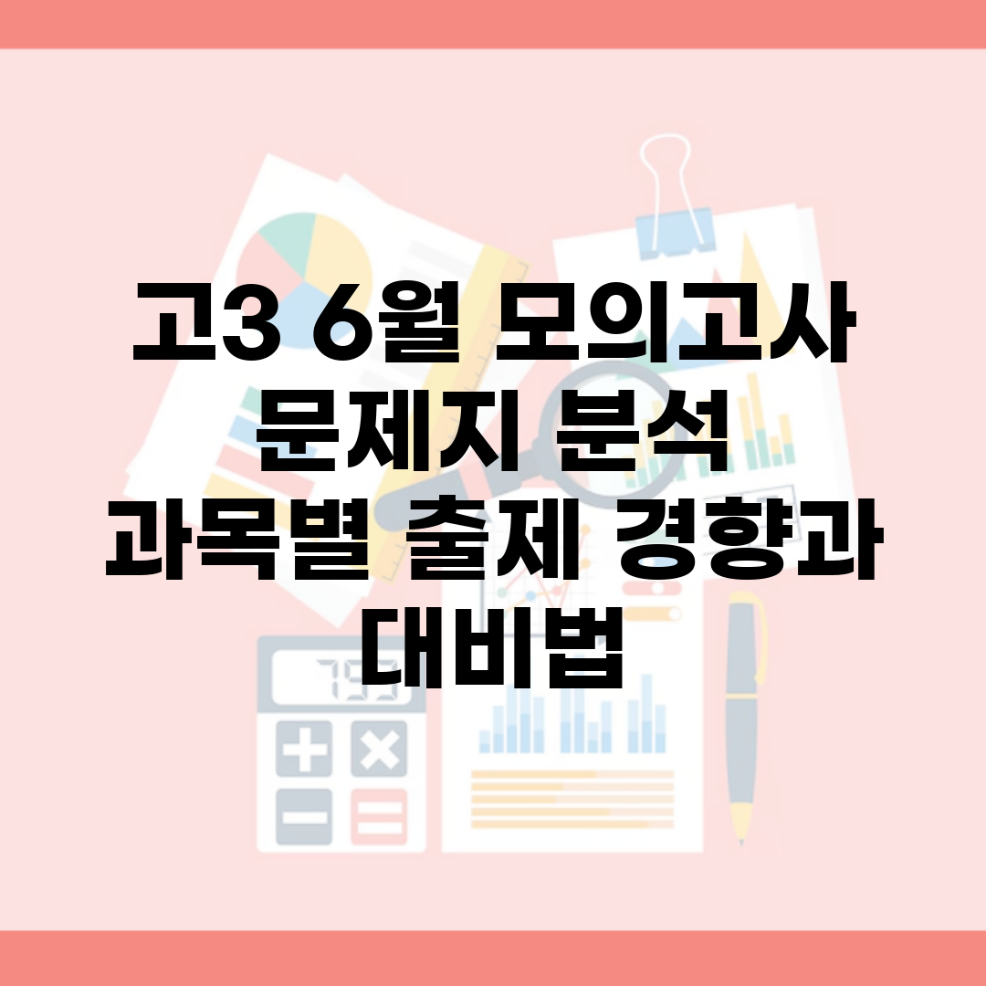 고3 6월 모의고사 문제지 분석 | 과목별 출제 경향과 대비법