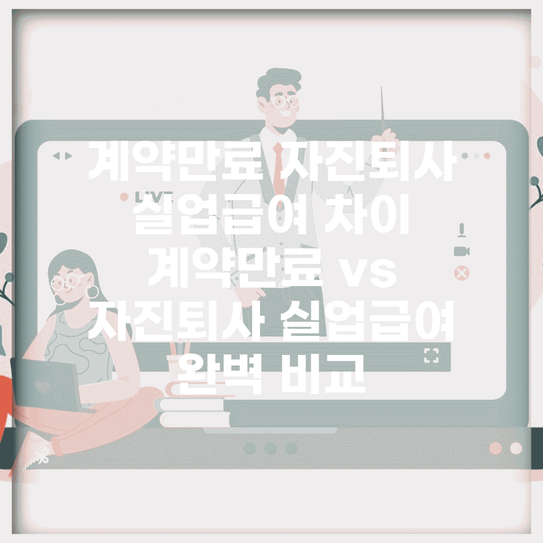 계약만료 자진퇴사 실업급여 차이 | 계약만료 vs 자진퇴사 실업급여 완벽 비교