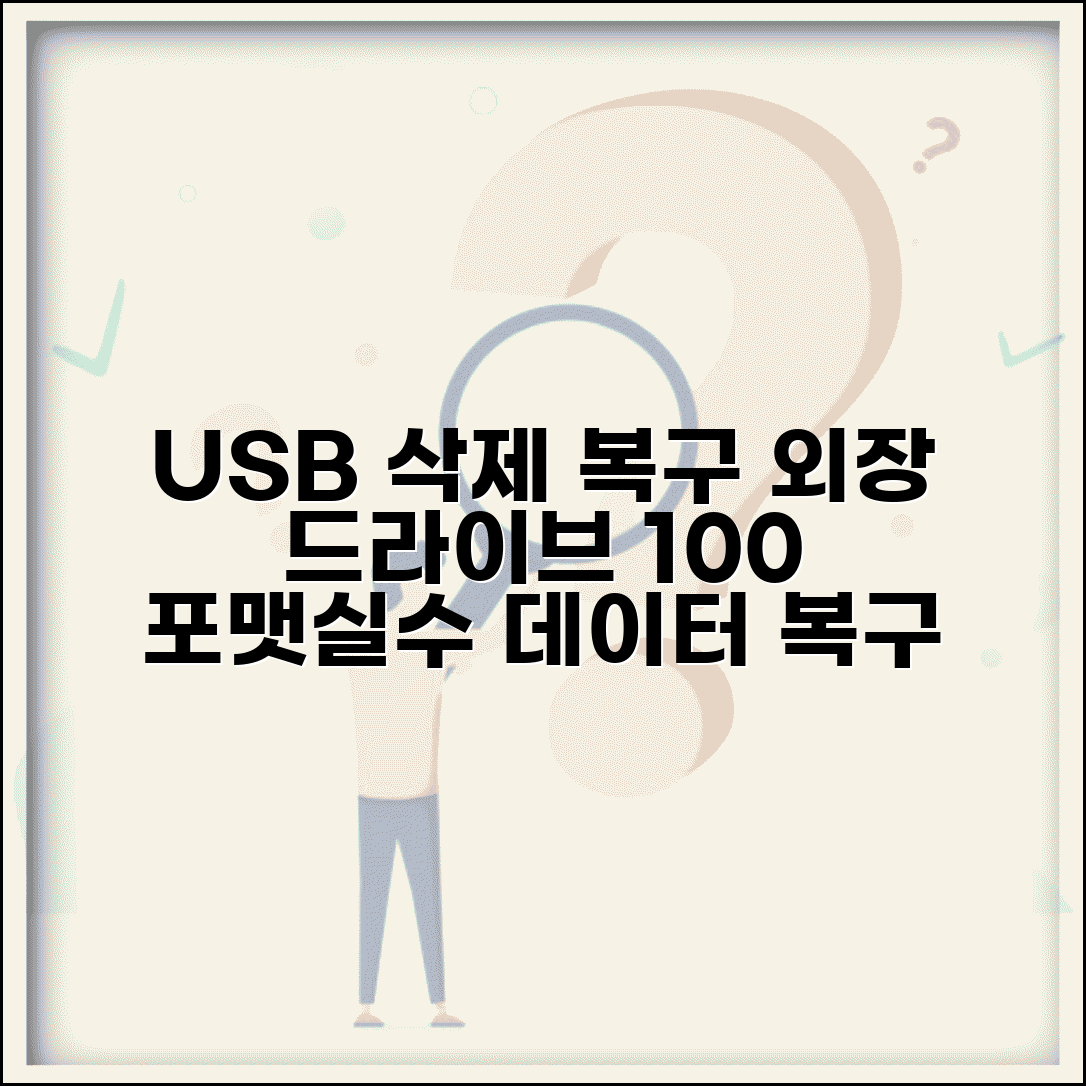 USB 삭제 복구 외장 드라이브 | 포맷이나 실수 삭제로 사라진 USB 메모리 데이터 100% 복구