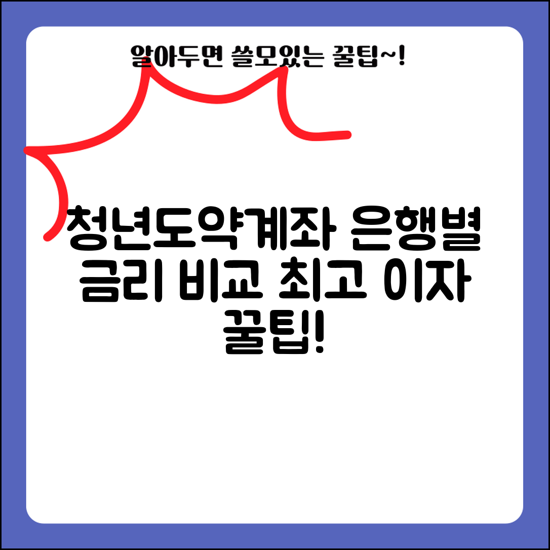 청년도약계좌 은행별 금리 비교 | 어느 은행이 가장 유리할까
