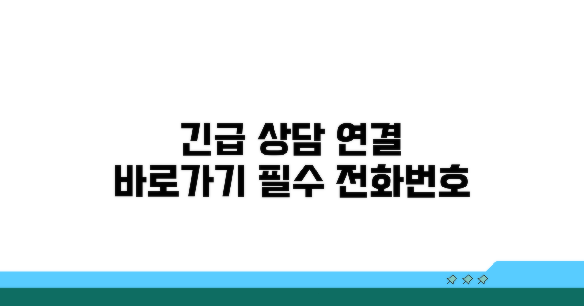 주요 상담 전화번호와 연결