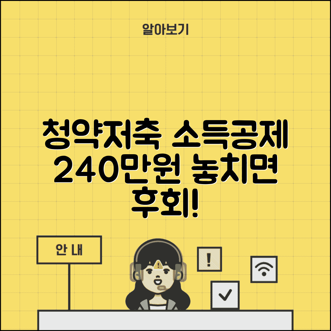 주택청약저축 소득공제 | 청약저축 납입액 연 240만원 소득공제 조건