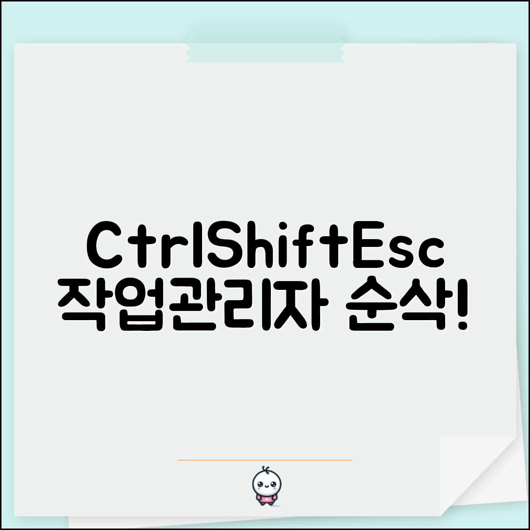 작업관리자 단축키 | Ctrl+Shift+Esc 프로세스 관리 빠른 실행법