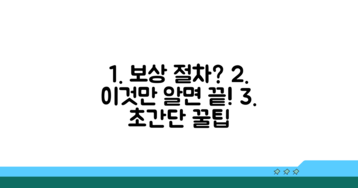 보상 절차, 이것만 알면 쉬워요