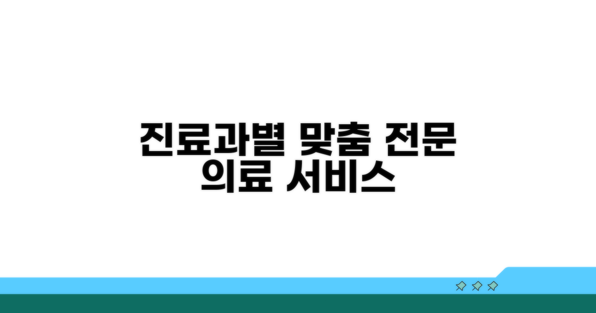 진료과별 전문 의료 서비스
