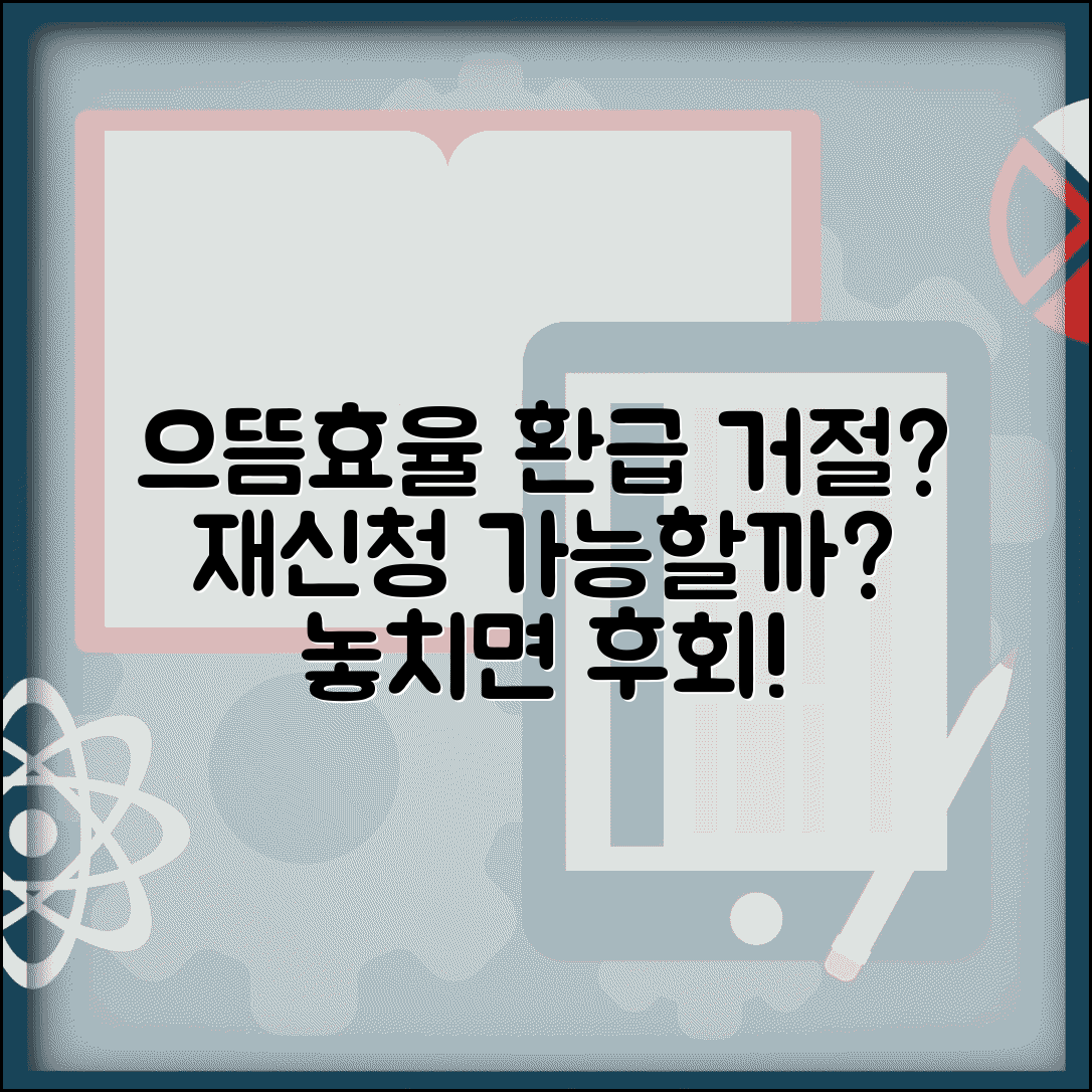 으뜸효율가전 환급 거절 사유 분석 | 승인받지 못하는 경우와 재신청 가능 여부