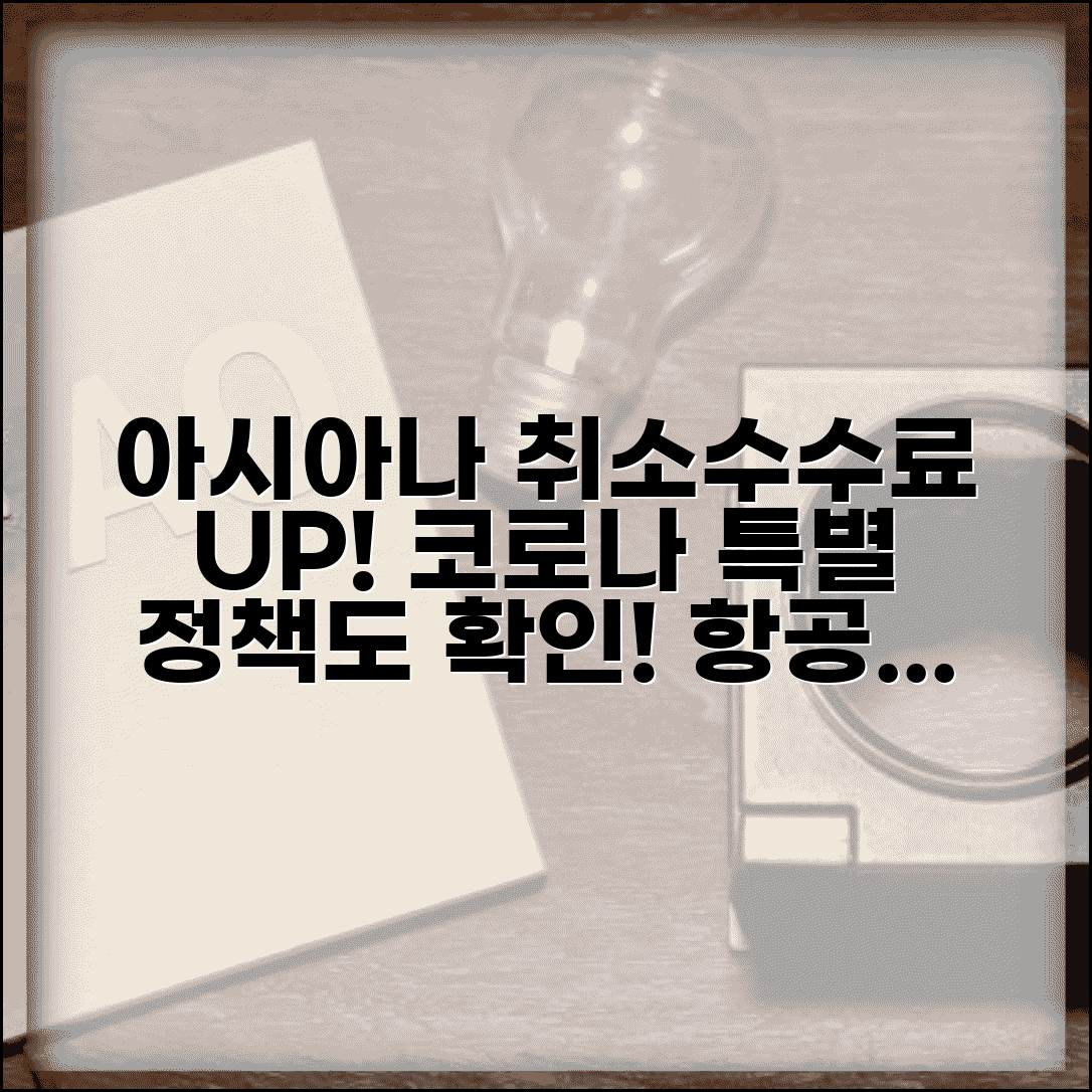 아시아나항공 취소수수료 최신 정책 | 항공편 취소시 부과 수수료와 코로나 특별 정책