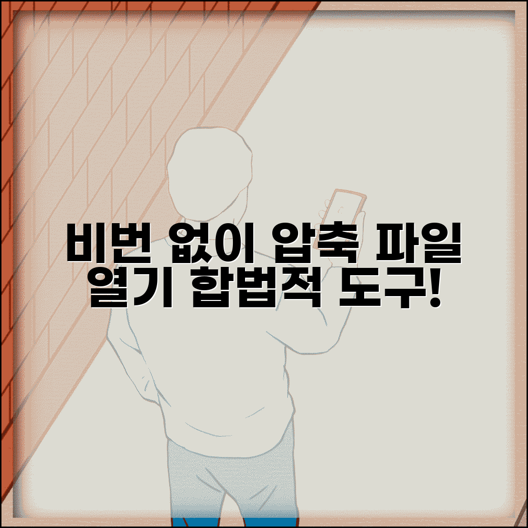 압축풀기 비번 없이 여는 방법 | 암호 보호된 압축 파일 합법적으로 접근하는 도구들