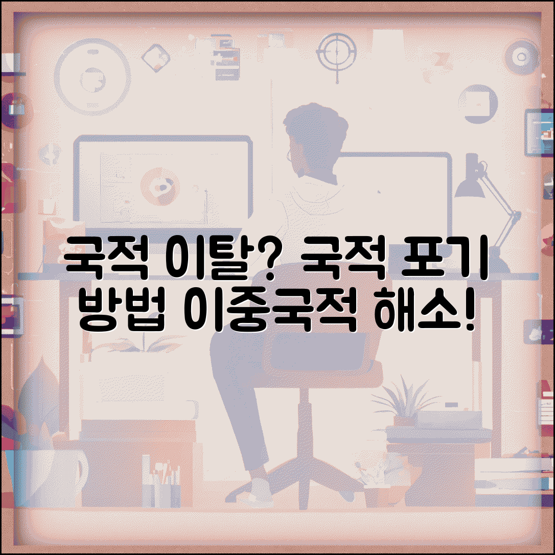 국적 이탈 신청 | 대한민국 국적 포기 신청과 이중국적 해소