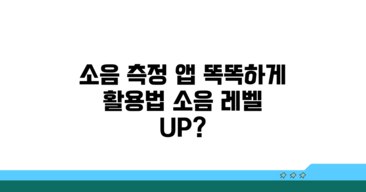 소음 측정 앱, 똑똑하게 활용하기