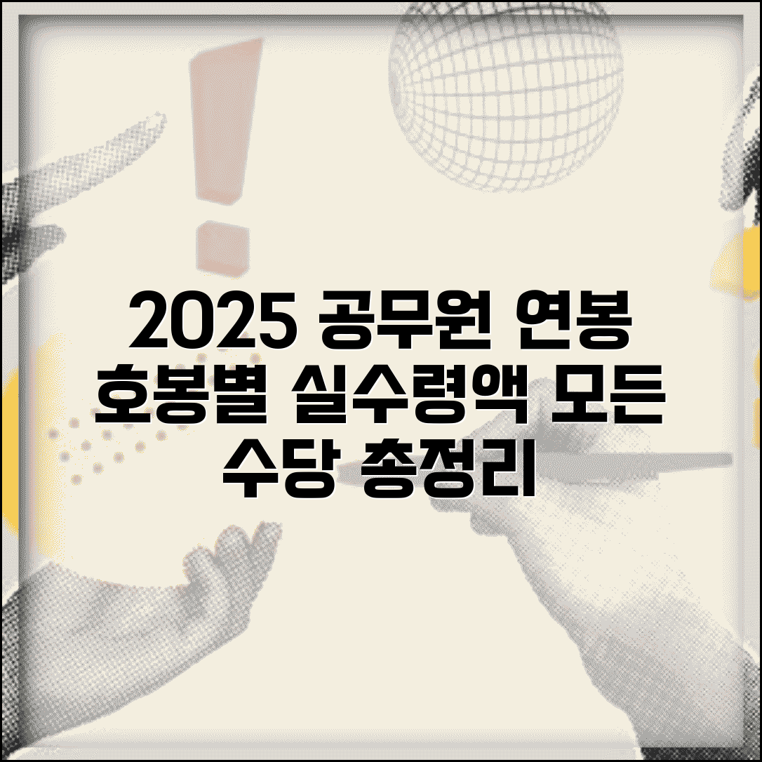 공무원 호봉표 2025년 최신 | 직급별 호봉별 봉급액과 각종 수당 포함 급여표