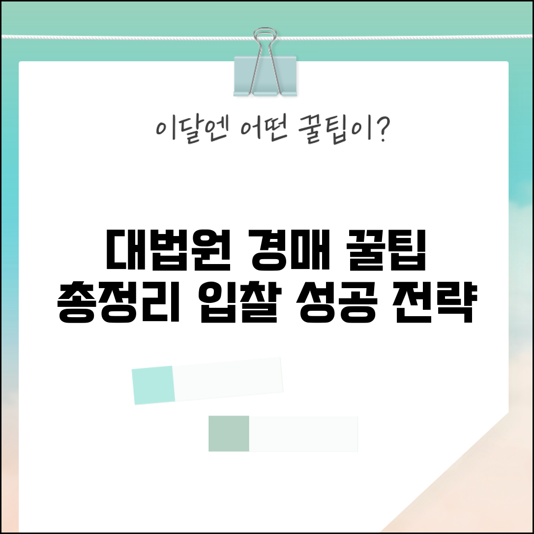 대법원법원경매정보사이트 활용 가이드 | 매물 검색 노하우 | 입찰 전략 수립 방법