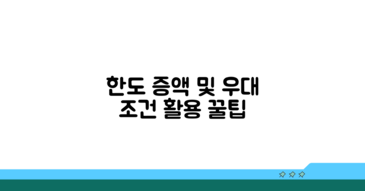 한도 증액 및 우대 조건 활용 꿀팁