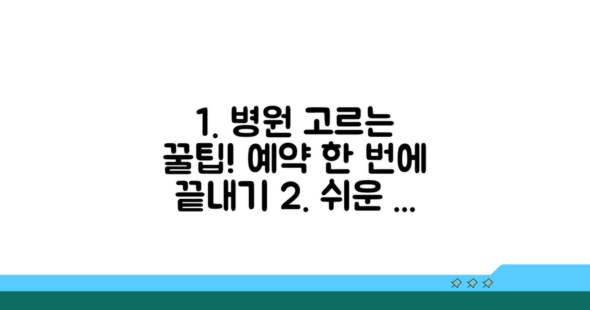 병원 선택과 예약 절차