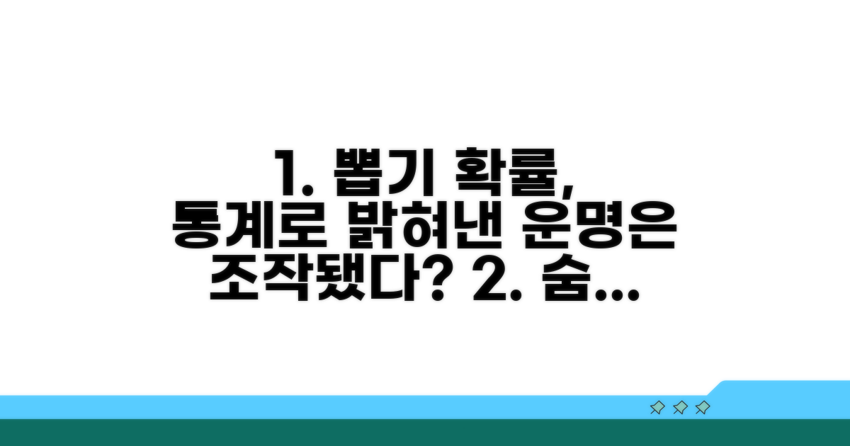 뽑기 운? 통계로 확인하는 확률의 비밀
