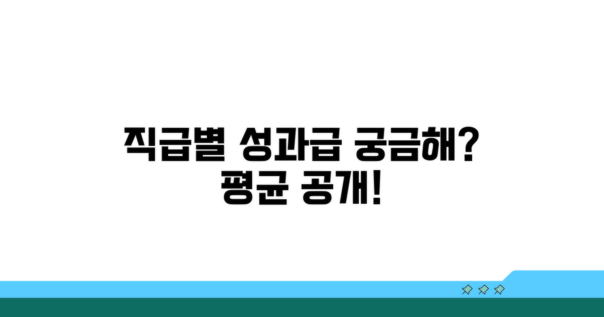 직급별 성과급 평균은 얼마?
