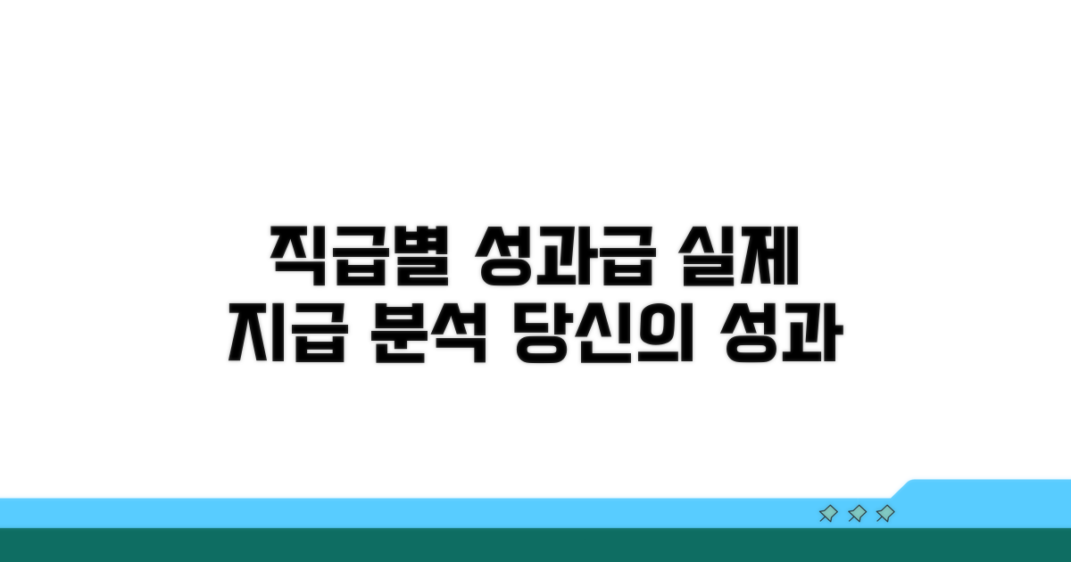 직급별 성과급 실제 지급 사례 분석