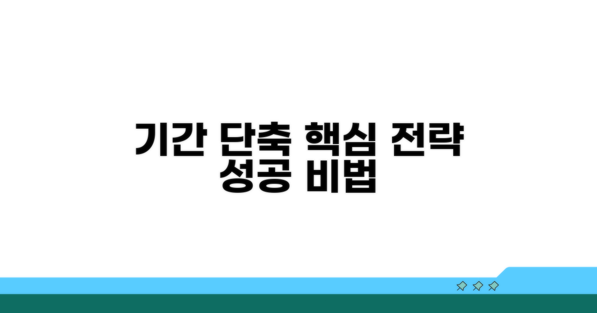 기간 단축 위한 현명한 전략