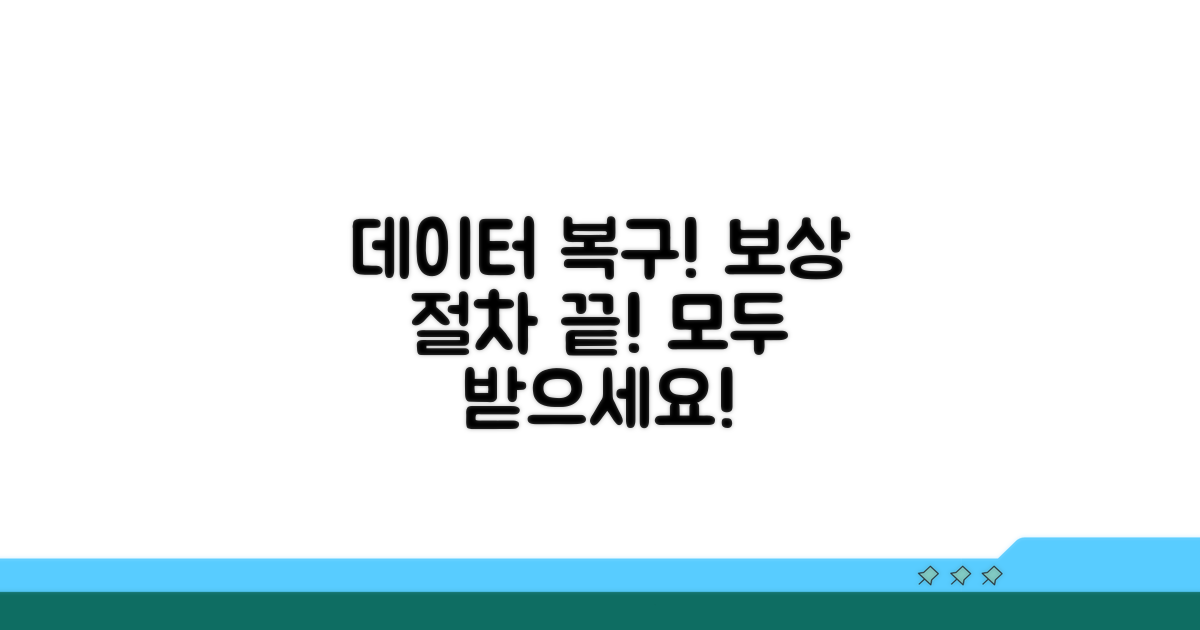 손실된 데이터, 배상 절차 완전 정복