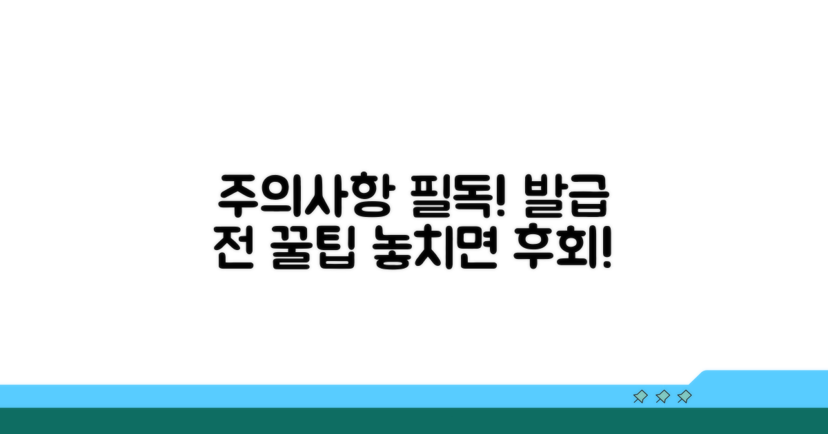 발급 시 꼭 알아둘 주의사항