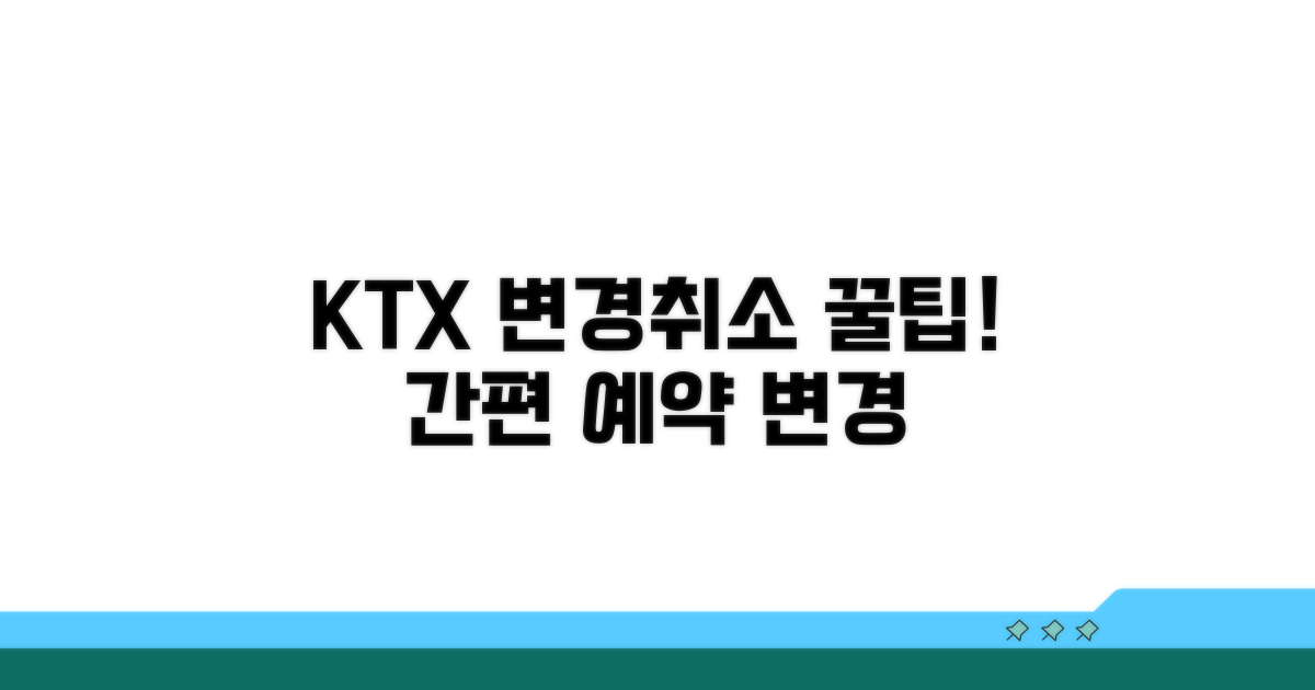 KTX 예약 변경 및 취소 절차