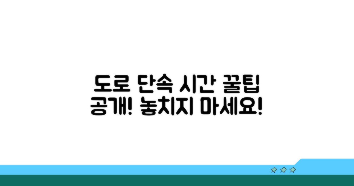 주요 도로 단속 시간 꿀팁