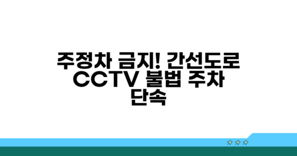 간선도로 CCTV 주정차 금지 구역