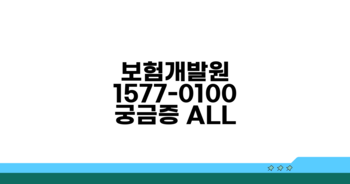 보험개발원 전화번호 1577-0100 완벽정리