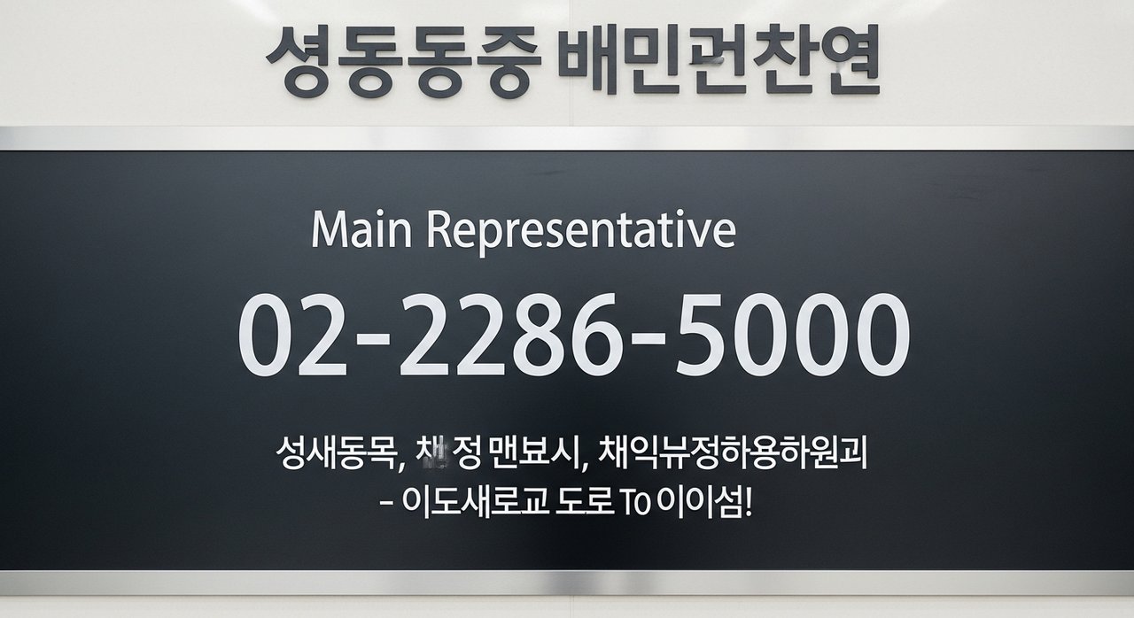 성동구청 대표전화번호 02-2286-5000 | 행정·건축·환경·교육 상담 이것만 알면 끝
