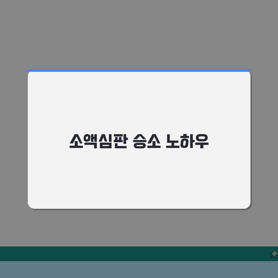 소액심판청구 후기 실제 사례 분석 | 승소 노하우 공유 | 실패 사례에서 배우는 교훈 체험