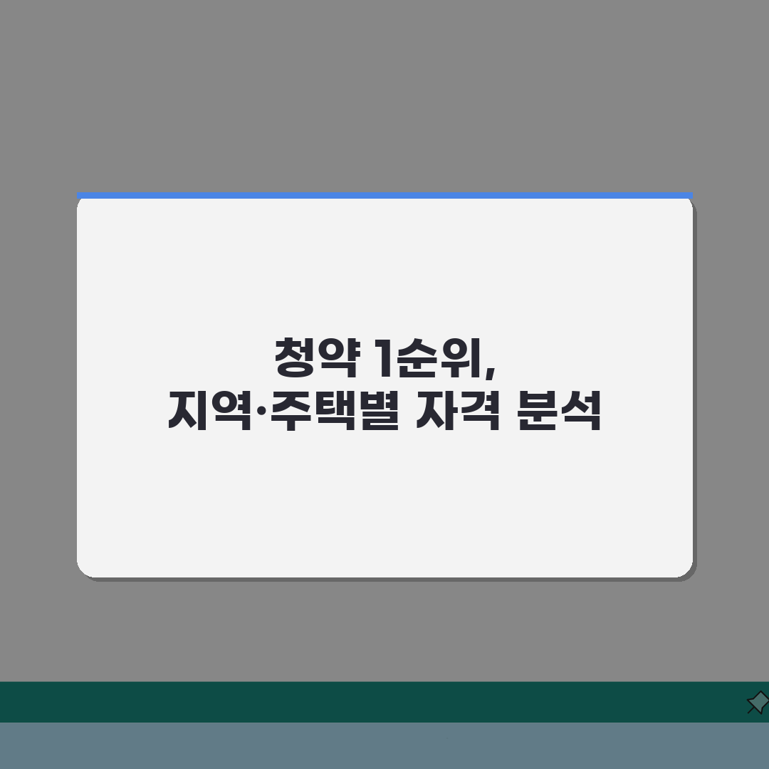 청약 1순위 조건 체크리스트 | 지역별·주택유형별 우선 자격 분석 직접 해봤어요