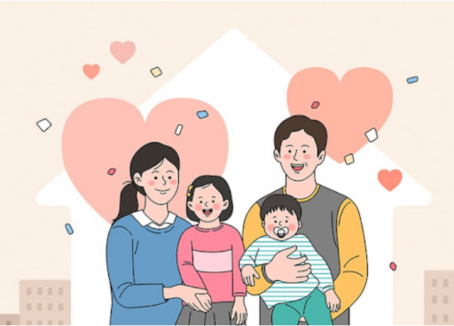 다자녀 가구가 함께 시간을 보내는 모습